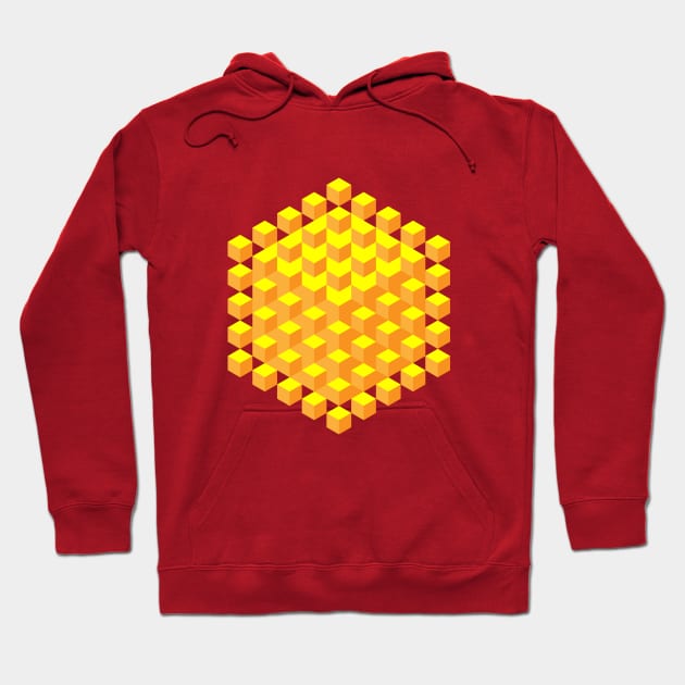 CUBIC SUN: a blockchain reaction of a dying star Hoodie by bembureda